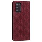 For Samsung Galaxy Note20 Lucky Flowers Embossing Pattern Magnetic Horizontal Flip Leather Case with Holder & Card Slots(Wine Red) - 7