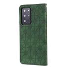 For Samsung Galaxy Note20 Ultra Lucky Flowers Embossing Pattern Magnetic Horizontal Flip Leather Case with Holder & Card Slots(Dark Green) - 7