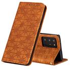 For Samsung Galaxy Note20 Ultra Lucky Flowers Embossing Pattern Magnetic Horizontal Flip Leather Case with Holder & Card Slots(Yellow Brown) - 1