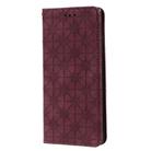 For Samsung Galaxy Note20 Ultra Lucky Flowers Embossing Pattern Magnetic Horizontal Flip Leather Case with Holder & Card Slots(Wine Red) - 2