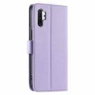 For Samsung Galaxy Note10+ Ring Buckle Rhombic Leather Phone Case(Purple) - 3