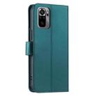 For Redmi Note 10 4G / 10S 4G Global Ring Buckle Rhombic Leather Phone Case(Green) - 3