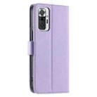 For Redmi Note 10 Pro 4G Global Ring Buckle Rhombic Leather Phone Case(Purple) - 3