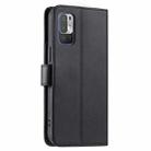 For Redmi Note 10 5G / 10T 5G Ring Buckle Rhombic Leather Phone Case(Black) - 3