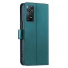 For Redmi Note 12 Pro 4G Global Ring Buckle Rhombic Leather Phone Case(Green) - 3