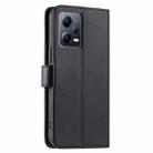 For Redmi Note 12 5G Global Ring Buckle Rhombic Leather Phone Case(Black) - 3