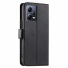 For Redmi Note 12 Pro 5G Global Ring Buckle Rhombic Leather Phone Case(Black) - 3