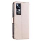 For Redmi K50 Ultra Ring Buckle Rhombic Leather Phone Case(Rose Gold) - 3