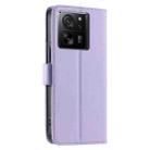For Redmi K60 Ultra Ring Buckle Rhombic Leather Phone Case(Purple) - 3