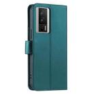 For Redmi K60 / K60 Pro Ring Buckle Rhombic Leather Phone Case(Green) - 3