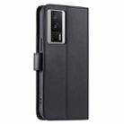 For Redmi K60 / K60 Pro Ring Buckle Rhombic Leather Phone Case(Black) - 3