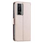 For Redmi K60 / K60 Pro Ring Buckle Rhombic Leather Phone Case(Rose Gold) - 3
