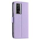 For Redmi K60 / K60 Pro Ring Buckle Rhombic Leather Phone Case(Purple) - 3