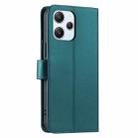 For Redmi 12 4G / 5G Ring Buckle Rhombic Leather Phone Case(Green) - 3