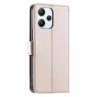 For Redmi 12 4G / 5G Ring Buckle Rhombic Leather Phone Case(Rose Gold) - 3