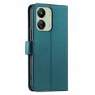 For Redmi 13C 4G Global Ring Buckle Rhombic Leather Phone Case(Green) - 3