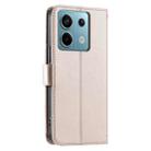 For Redmi Note 13 5G Ring Buckle Rhombic Leather Phone Case(Rose Gold) - 3