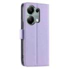 For Redmi Note 13 Pro 4G Ring Buckle Rhombic Leather Phone Case(Purple) - 3