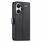 For Redmi Note 13 Pro+ 5G Ring Buckle Rhombic Leather Phone Case(Black) - 3