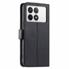 For Redmi K70 Ring Buckle Rhombic Leather Phone Case(Black) - 3