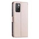 For Redmi 10 4G / 10 Prime Ring Buckle Rhombic Leather Phone Case(Rose Gold) - 3