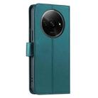 For Redmi A3 4G Global Ring Buckle Rhombic Leather Phone Case(Green) - 3