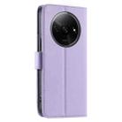 For Redmi A3 4G Global Ring Buckle Rhombic Leather Phone Case(Purple) - 3