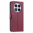 For Redmi Note 14 Pro 5G / 14 Pro+ 5G Ring Buckle Rhombic Leather Phone Case(Red) - 3