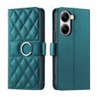 For Redmi Turbo 4 5G / Poco X7 Pro 5G Ring Buckle Rhombic Leather Phone Case(Green) - 1