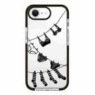 For iPhone 7 / 8 / SE 2020 2022 Simple Illustration Pattern Full Coverage Phone Case(Clothesline) - 1