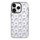 For iPhone 11 Pro Max Simple Illustration Pattern Full Coverage Phone Case(Bowknot Flowers) - 1