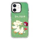 For iPhone 12 Simple Illustration Pattern Full Coverage Phone Case(Watch TV Duck) - 1