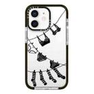 For iPhone 12 Simple Illustration Pattern Full Coverage Phone Case(Clothesline) - 1