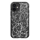 For iPhone 12 mini Simple Illustration Pattern Full Coverage Phone Case(Simple Girl A) - 1
