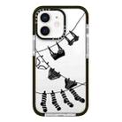 For iPhone 12 mini Simple Illustration Pattern Full Coverage Phone Case(Clothesline) - 1