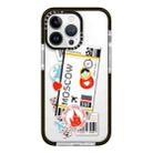 For iPhone 12 Pro Simple Illustration Pattern Full Coverage Phone Case(Travel Ticket B) - 1