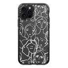 For iPhone 12 Pro Max Simple Illustration Pattern Full Coverage Phone Case(Simple Girl A) - 1