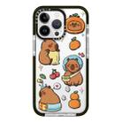 For iPhone 12 Pro Max Simple Illustration Pattern Full Coverage Phone Case(Capybara C) - 1