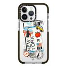 For iPhone 12 Pro Max Simple Illustration Pattern Full Coverage Phone Case(Travel Ticket C) - 1