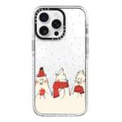 For iPhone 12 Pro Max Simple Illustration Pattern Full Coverage Phone Case(Winter Bear) - 1