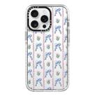 For iPhone 12 Pro Max Simple Illustration Pattern Full Coverage Phone Case(Bowknot Flowers) - 1