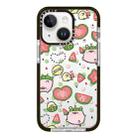 For iPhone 13 Simple Illustration Pattern Full Coverage Phone Case(Watermelon Pig) - 1