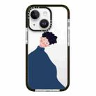 For iPhone 13 Simple Illustration Pattern Full Coverage Phone Case(Sweater Couple A) - 1