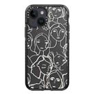For iPhone 13 mini Simple Illustration Pattern Full Coverage Phone Case(Simple Girl A) - 1