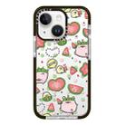 For iPhone 13 mini Simple Illustration Pattern Full Coverage Phone Case(Watermelon Pig) - 1
