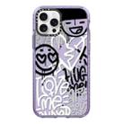 For iPhone 13 Pro Simple Illustration Pattern Full Coverage Phone Case(Graffiti Letters B) - 1