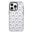 For iPhone 13 Pro Simple Illustration Pattern Full Coverage Phone Case(Bowknot Flowers) - 1