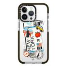 For iPhone 13 Pro Max Simple Illustration Pattern Full Coverage Phone Case(Travel Ticket C) - 1