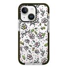 For iPhone 14 Simple Illustration Pattern Full Coverage Phone Case(Fresh Flower C) - 1