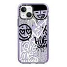 For iPhone 14 Plus Simple Illustration Pattern Full Coverage Phone Case(Graffiti Letters B) - 1